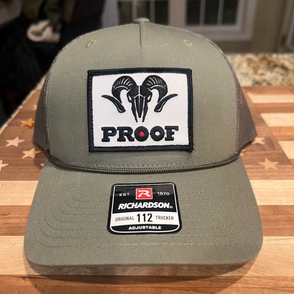 Olive Green Trucker Hat- Proof Research Ram Hat